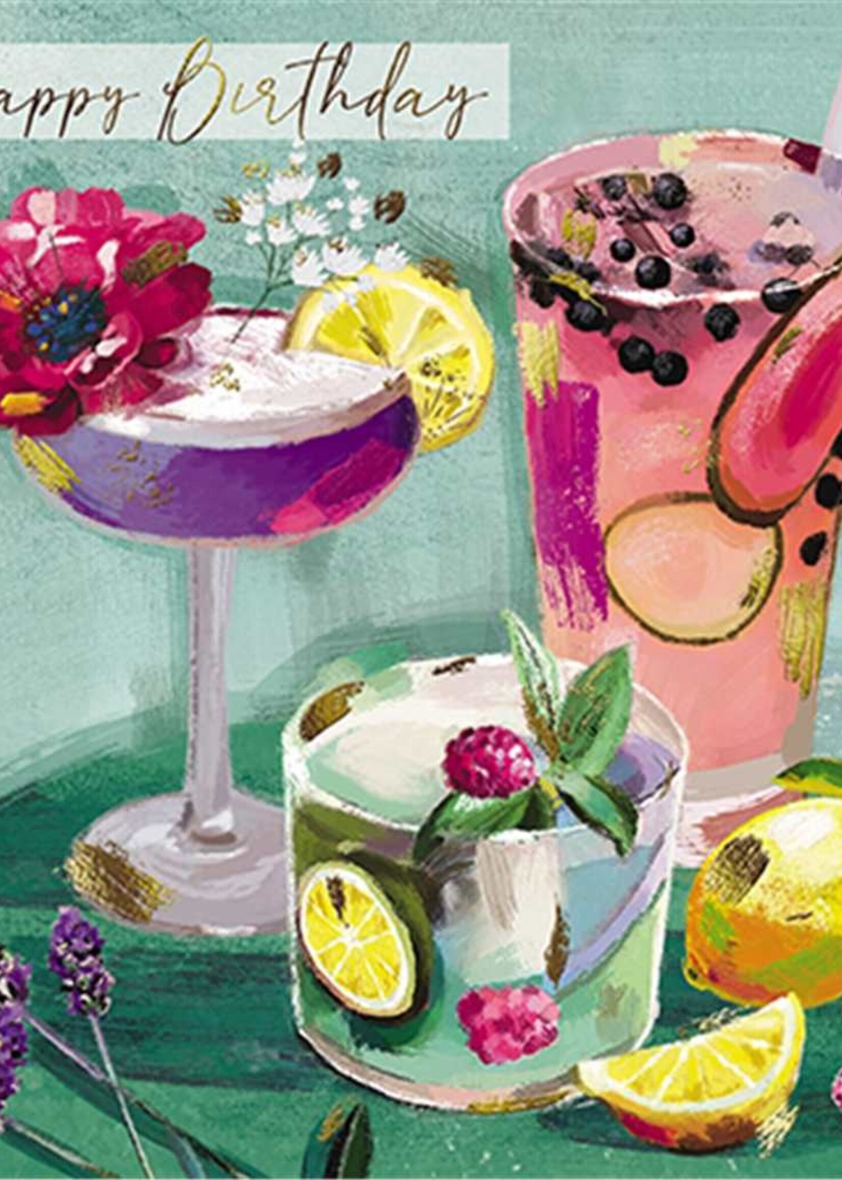 Great British Card Happy Birthday ~ Cocktails