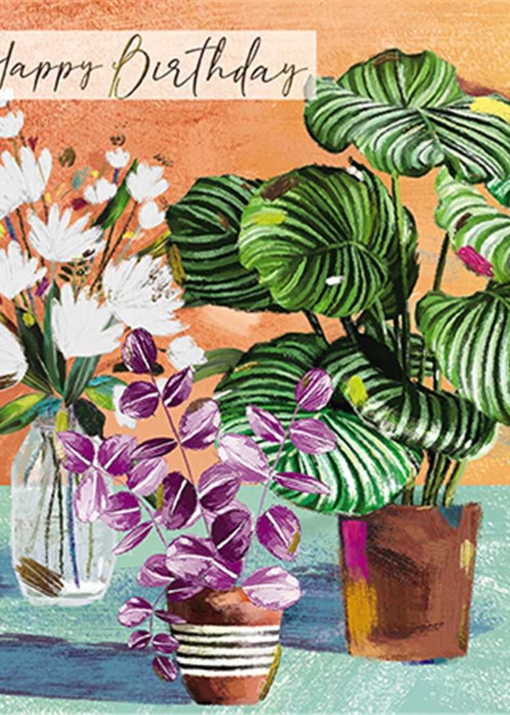 Great British Card Happy Birthday ~ Plants