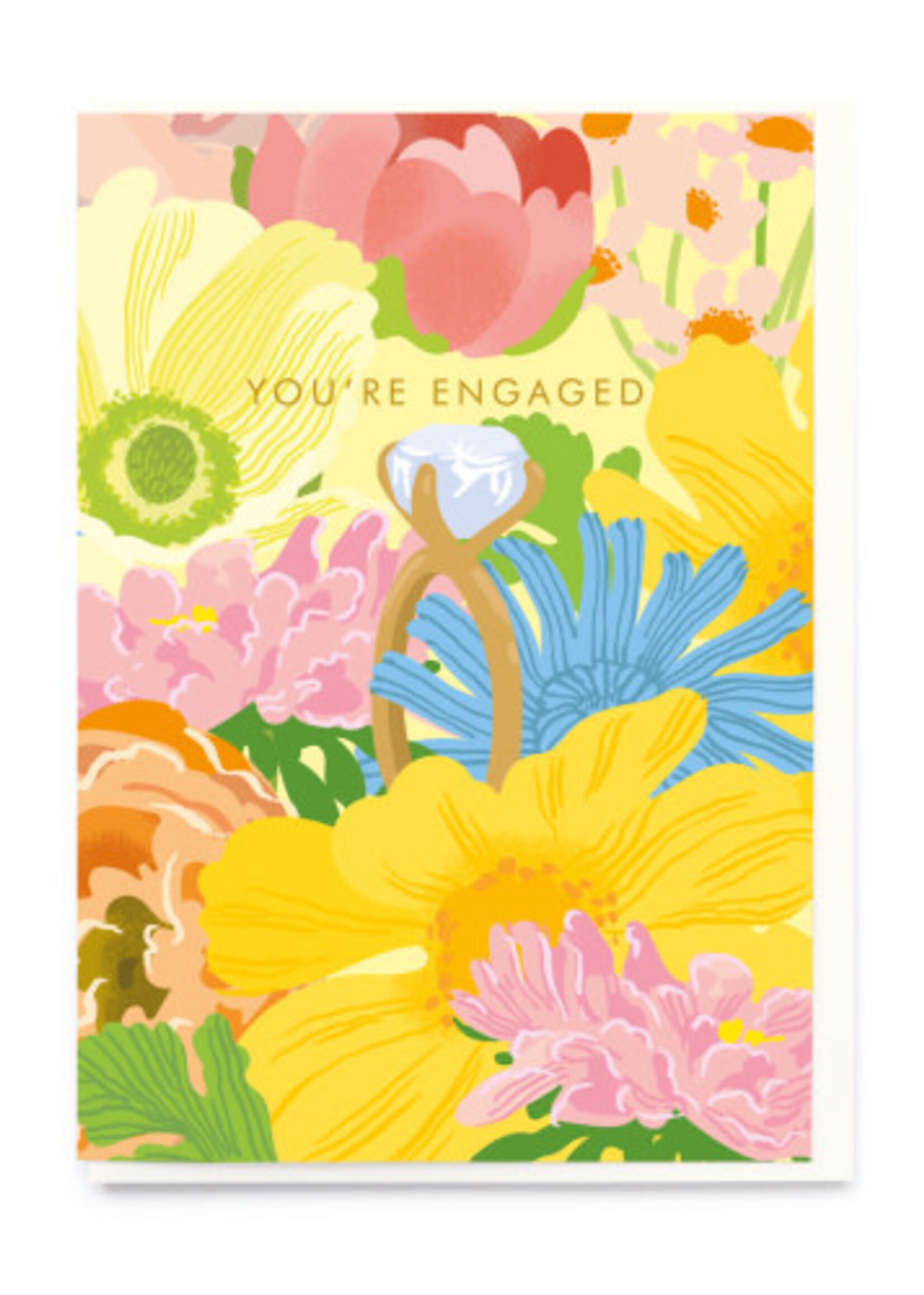 Noi You're Engaged - Floral & Ring