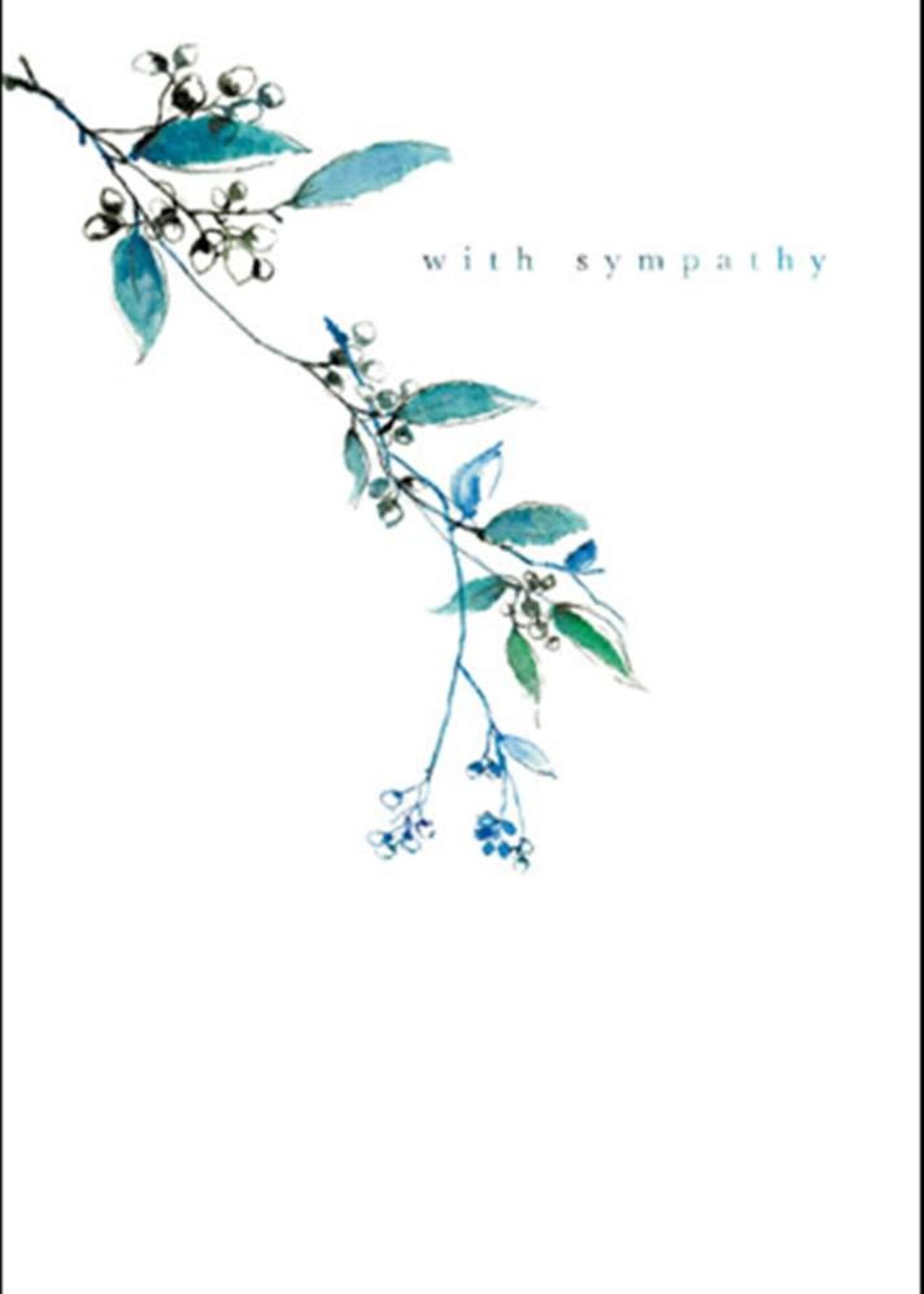 Woodmansterne With Sympathy (Blue florals)