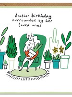 Another birthday surrounded by her plants