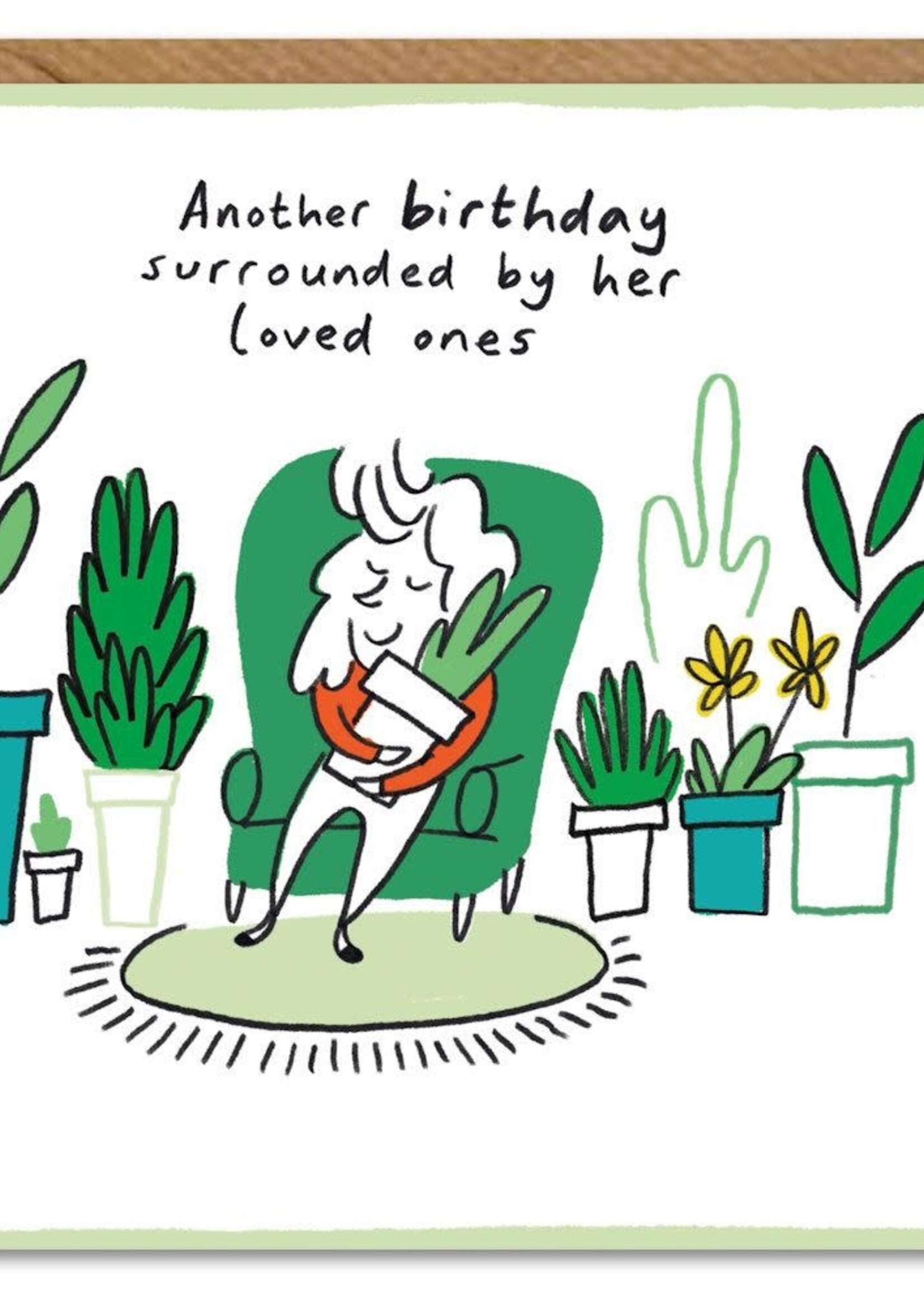 Another birthday surrounded by her plants