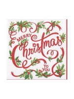 Caspari Cocktail Napkins  ~ Merry Christmas To You