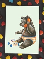 Baby Bear on Toy Phone