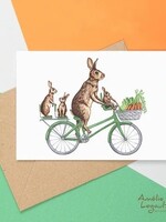 Amelie Legault Rabbits Riding A Bicyle