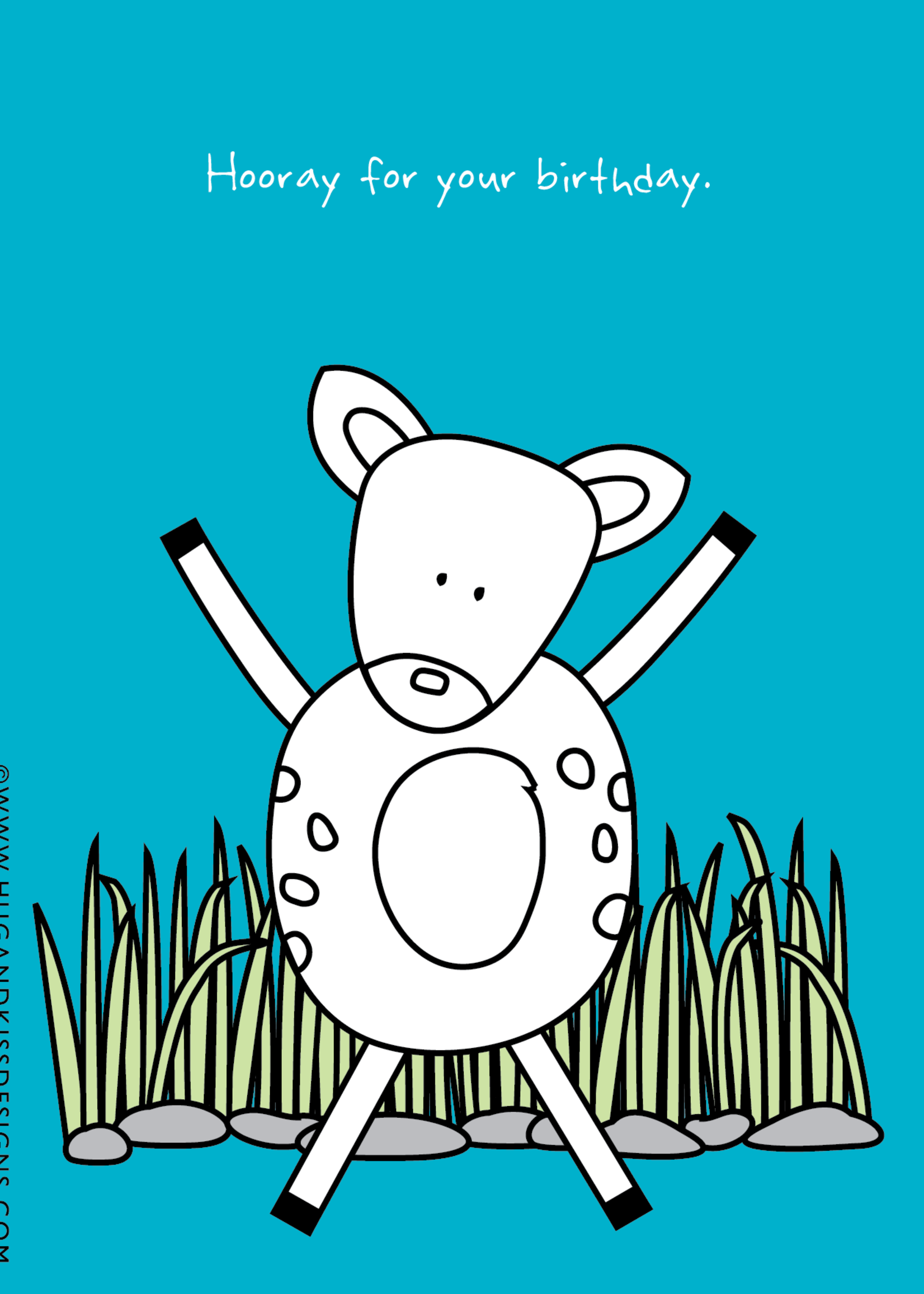 hug and kiss Hooray for your birthday
