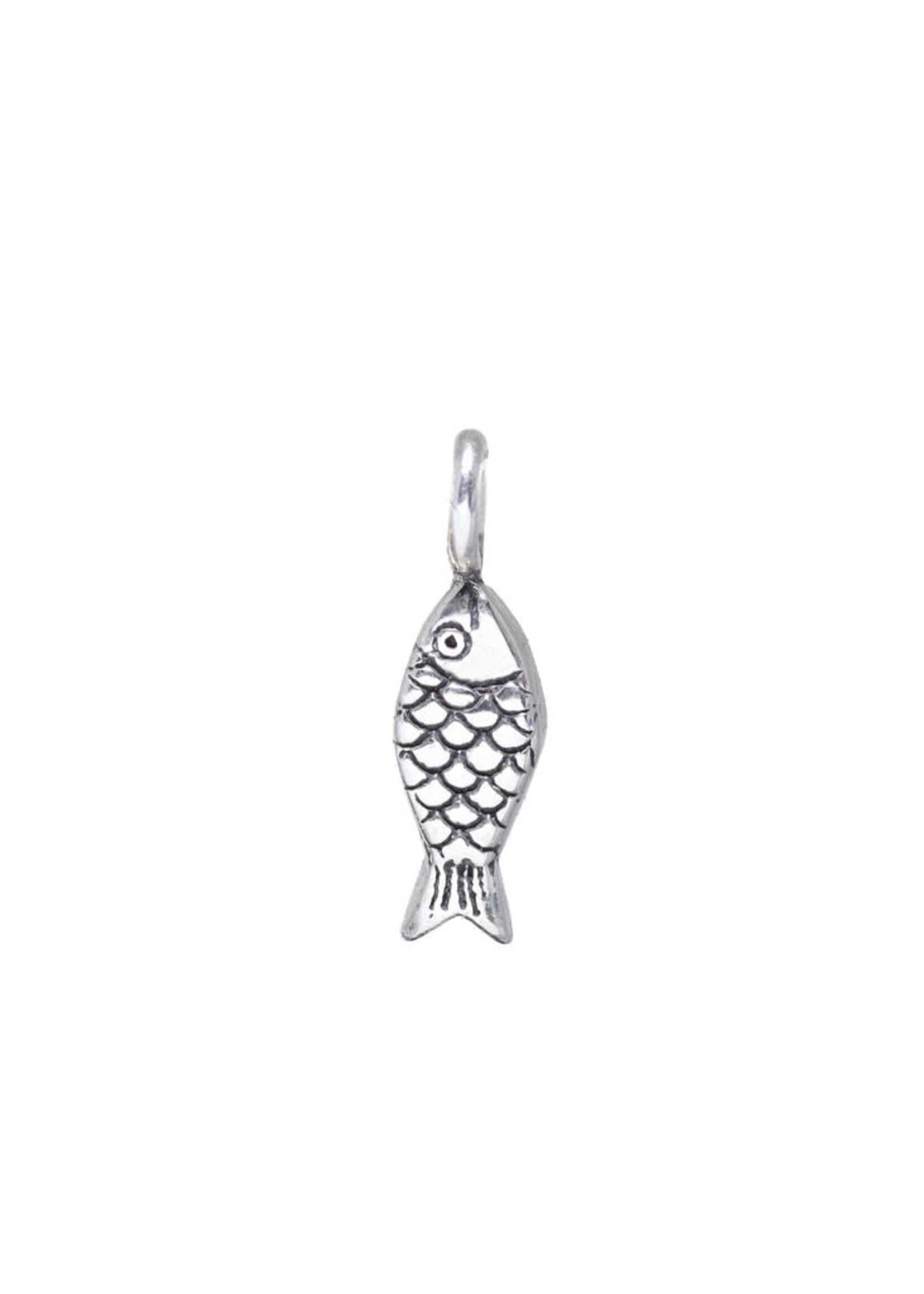 Tiny Sculpted Silver Char - Small Fish