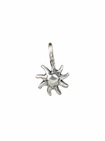 Tiny Sculpted Silver Charm - Sun