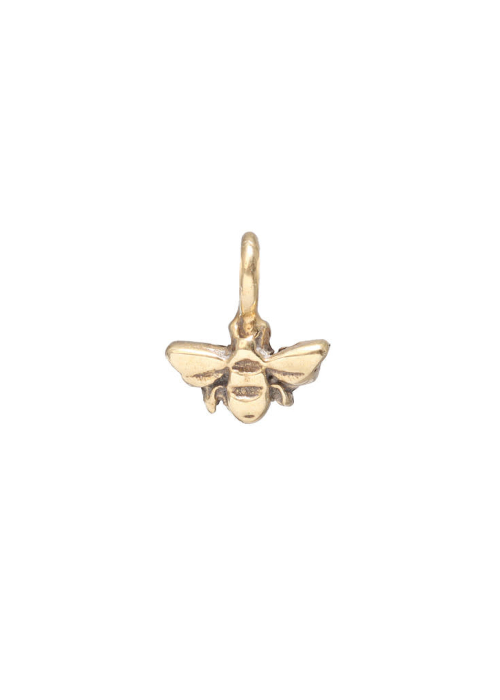 Tiny Bronze Sculpted Charm - Bee