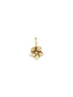 Tiny Sculpted Bronze Charm - Forget-Me-Not