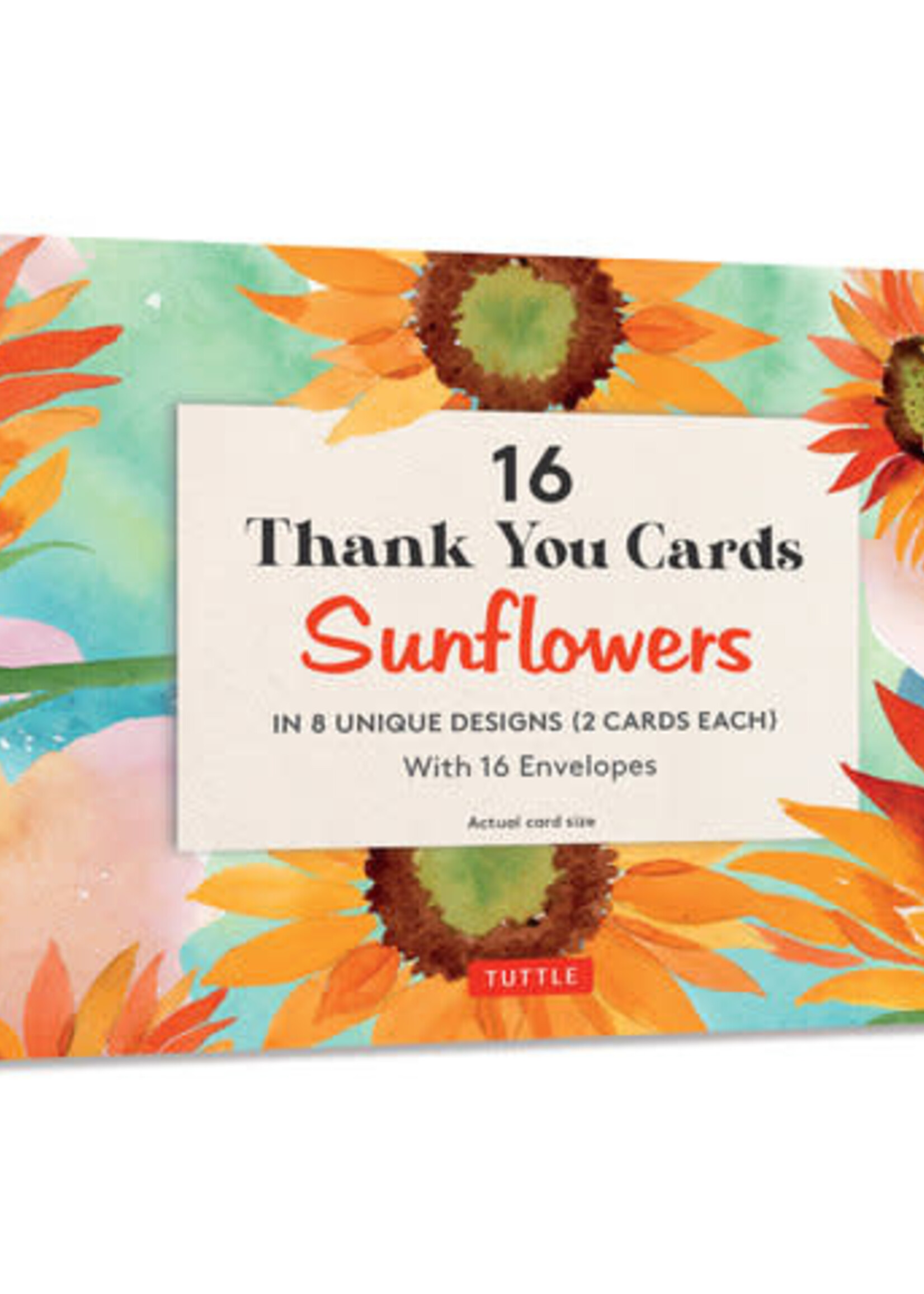 16 Boxed Thank You Cards - Sunflowers