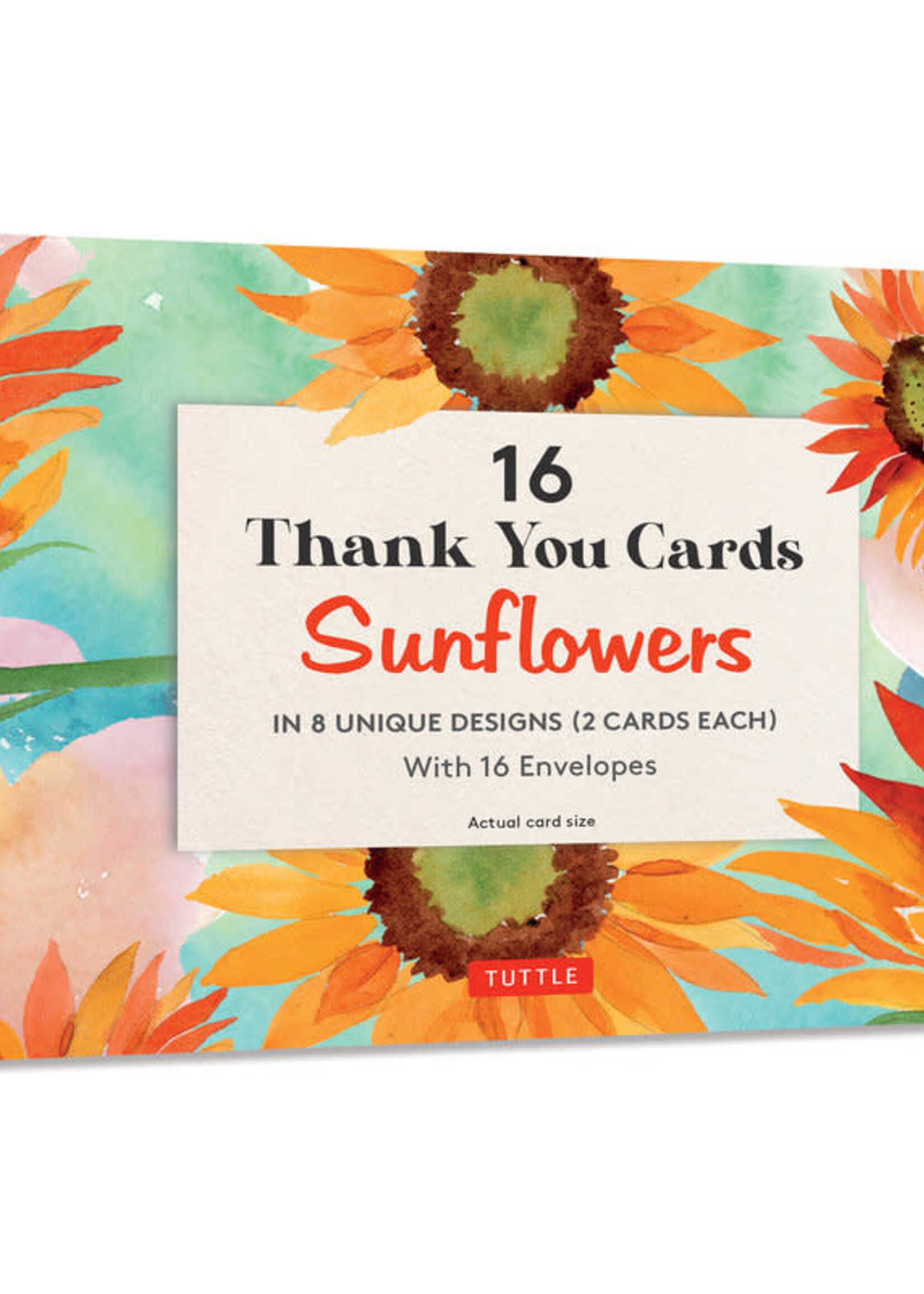 16 Boxed Thank You Cards - Sunflowers