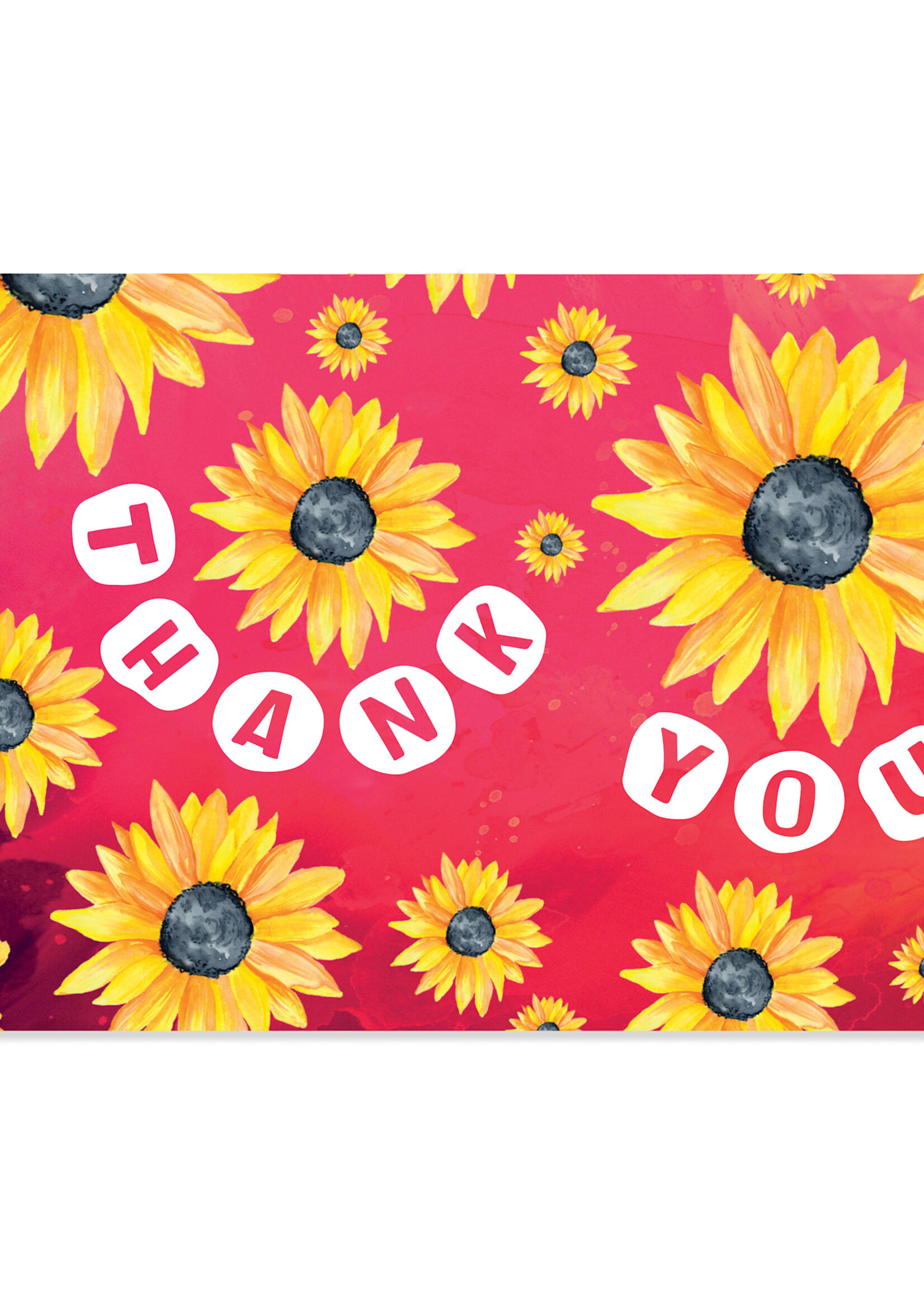 16 Boxed Thank You Cards - Sunflowers
