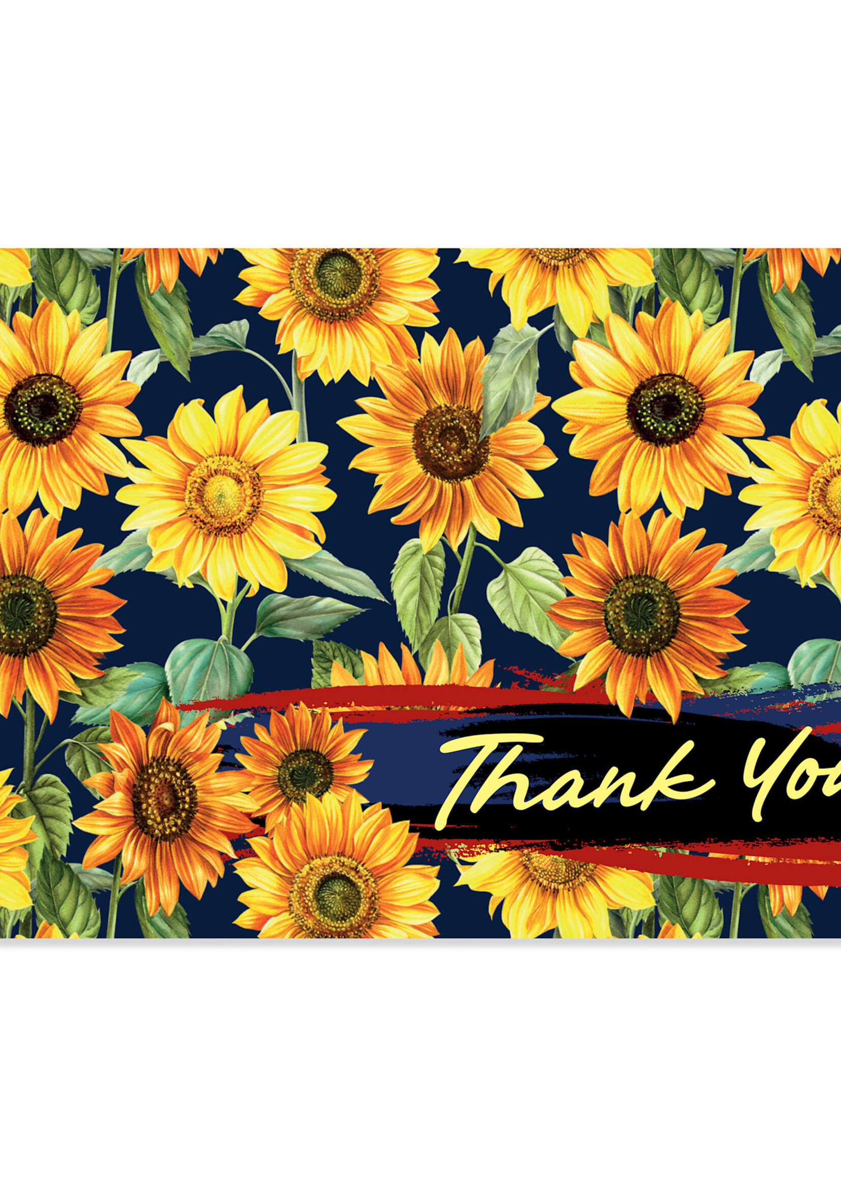 16 Boxed Thank You Cards - Sunflowers