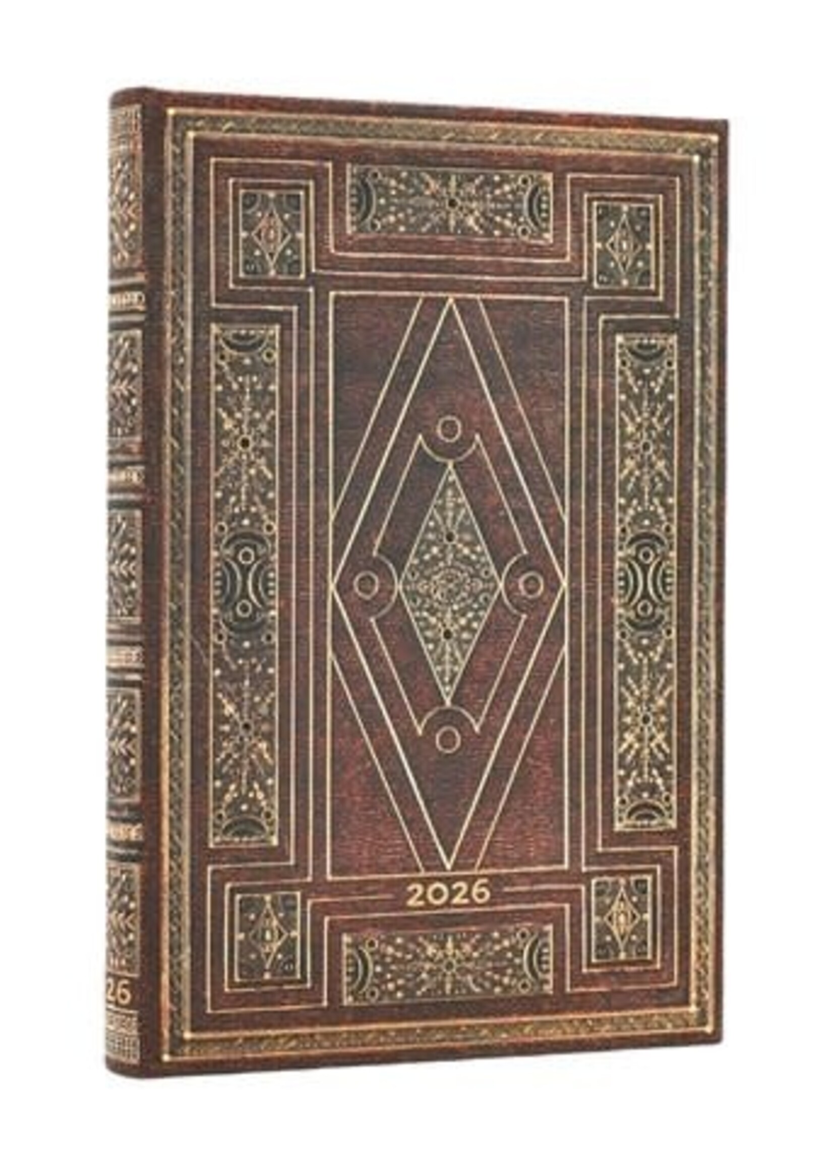 Paperblanks Paperblanks | 2026 First Folio | Shakespeare's Library | 12-Month Planner | Mini | Horizontal