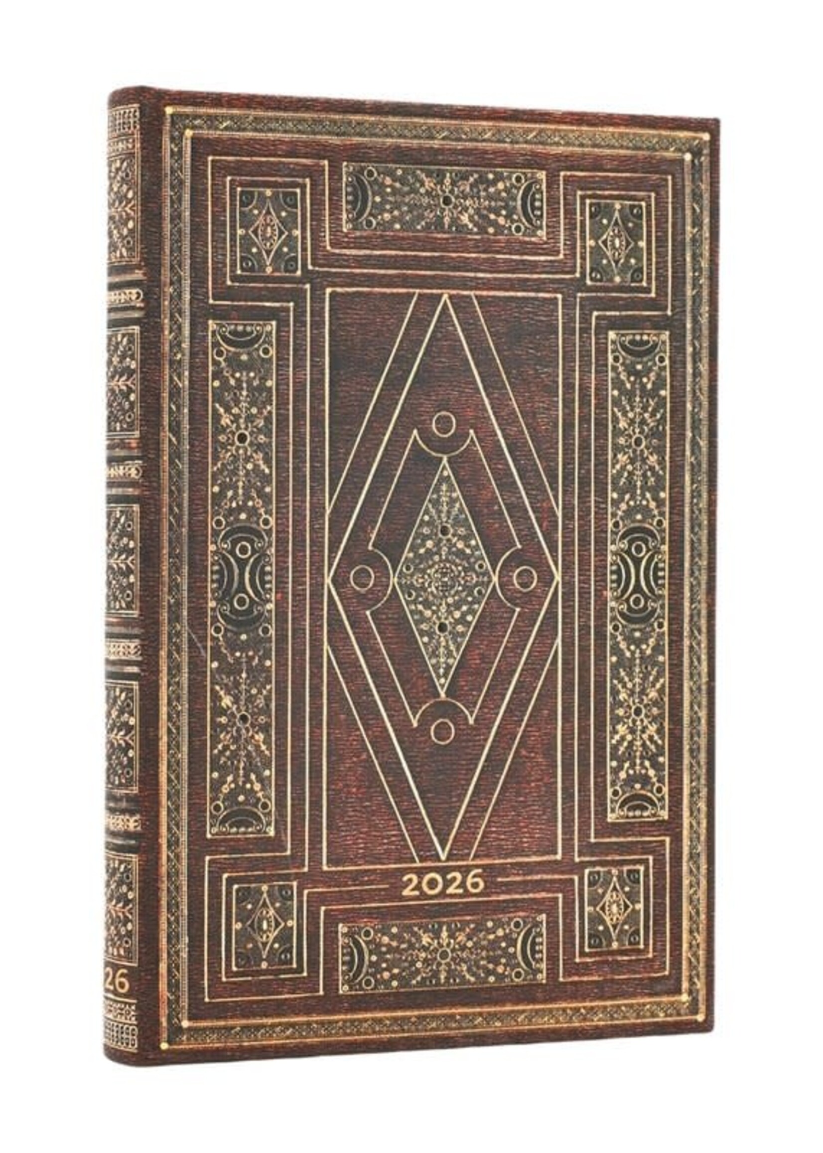 Paperblanks Paperblanks | 2026 First Folio | Shakespeare's Library | 12-Month Planner | Mini | Horizontal