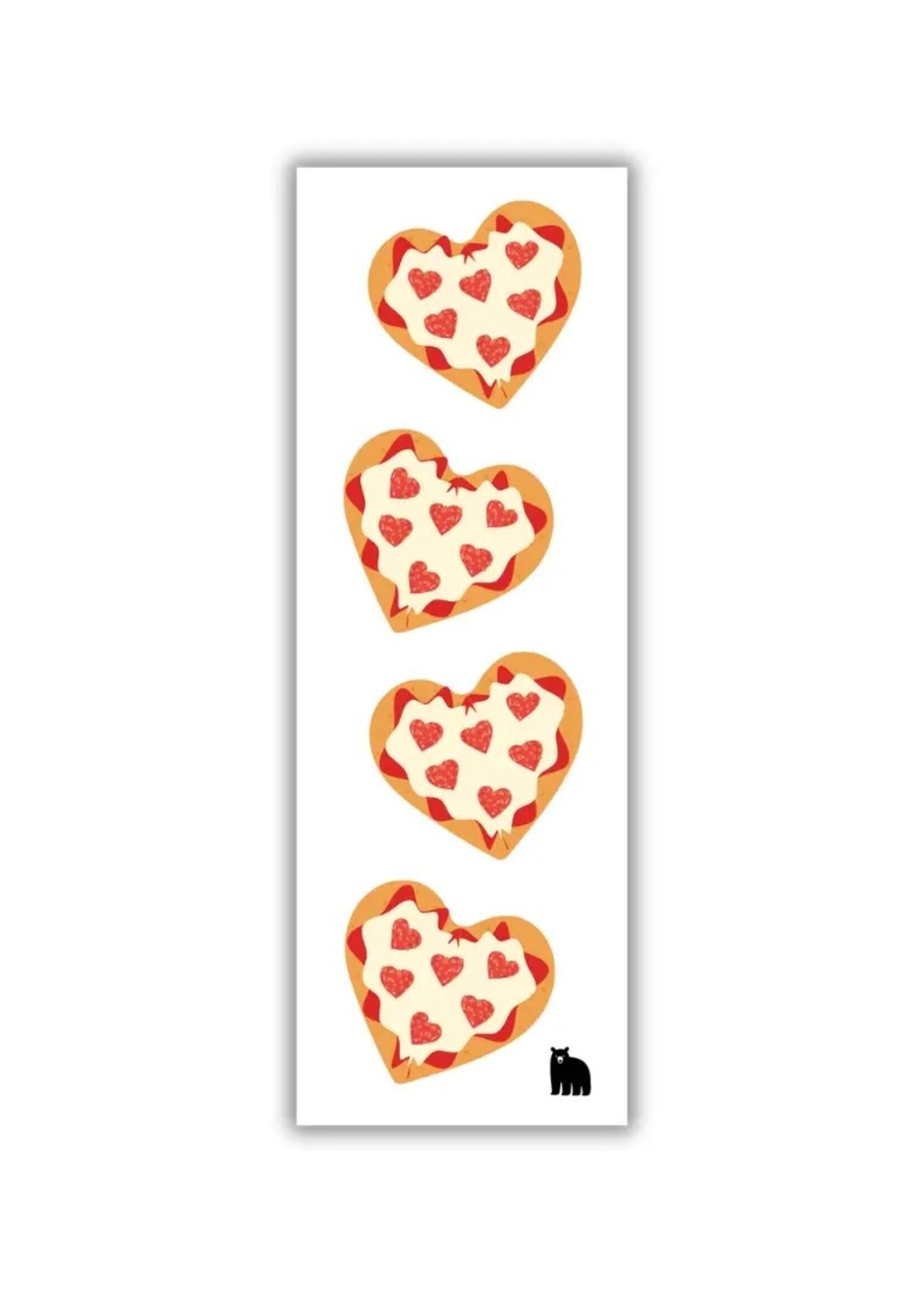 Four Bears Stickers ~ Pizza Heart