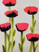 nathalie champagne Red and Black Tulips