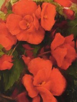 Kerri Weller Art Red Begonias