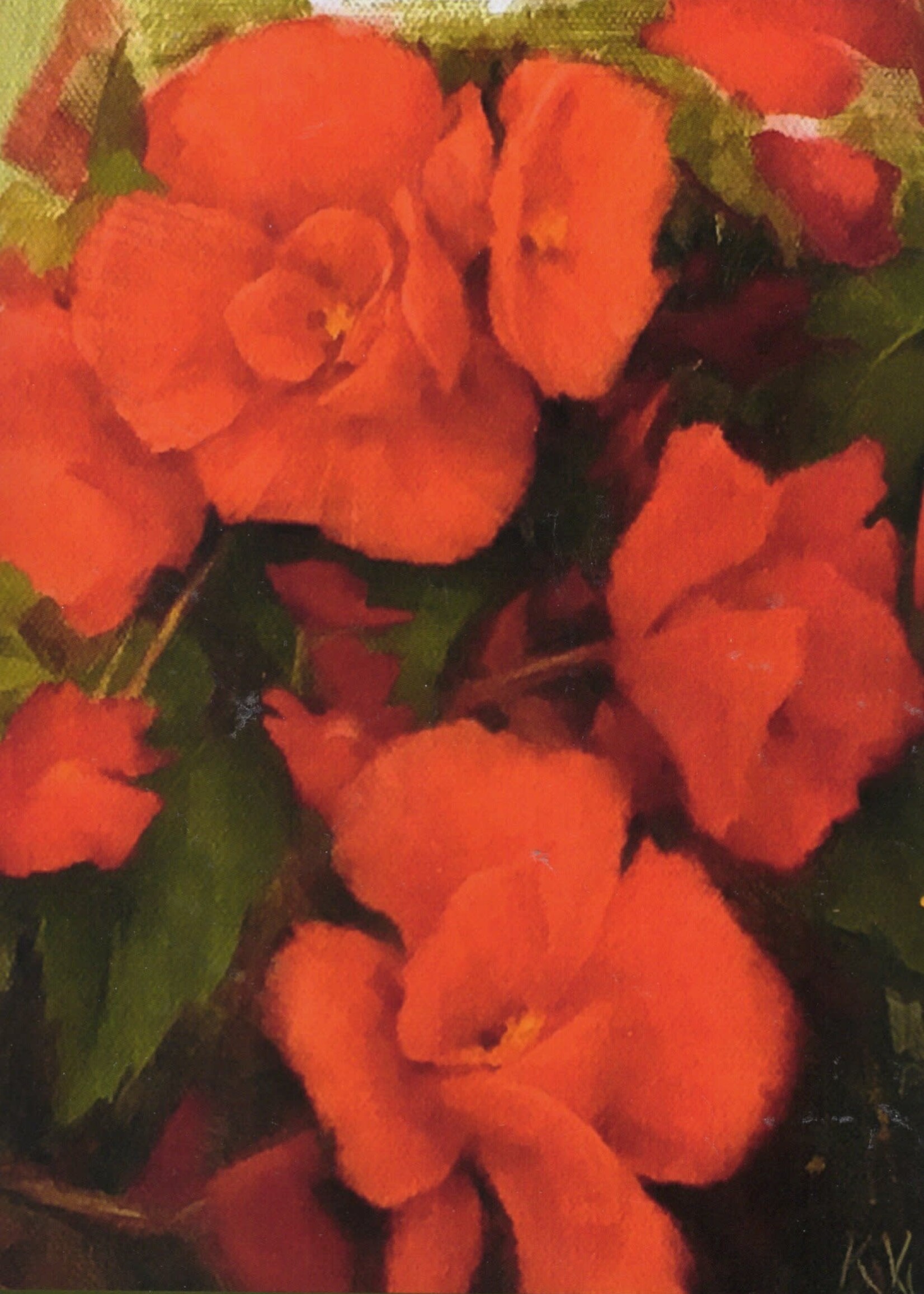 Kerri Weller Art Red Begonias