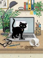 Bug Art Laptop Kitty