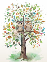 Bug Art Owls In A Tree