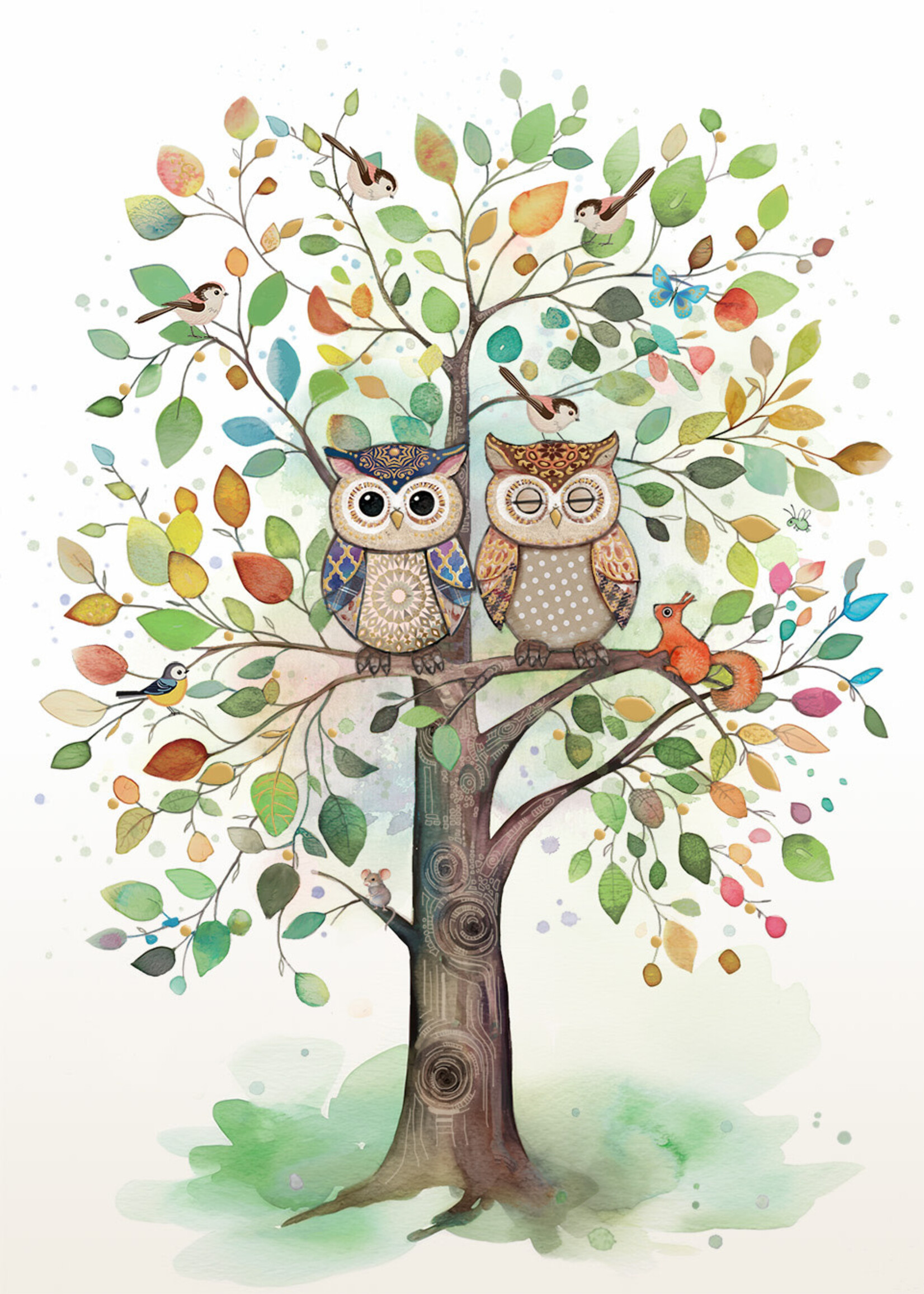 Bug Art Owls In A Tree