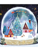 museums & galleries Small Boxed Cards - Winter Village Snow Globe