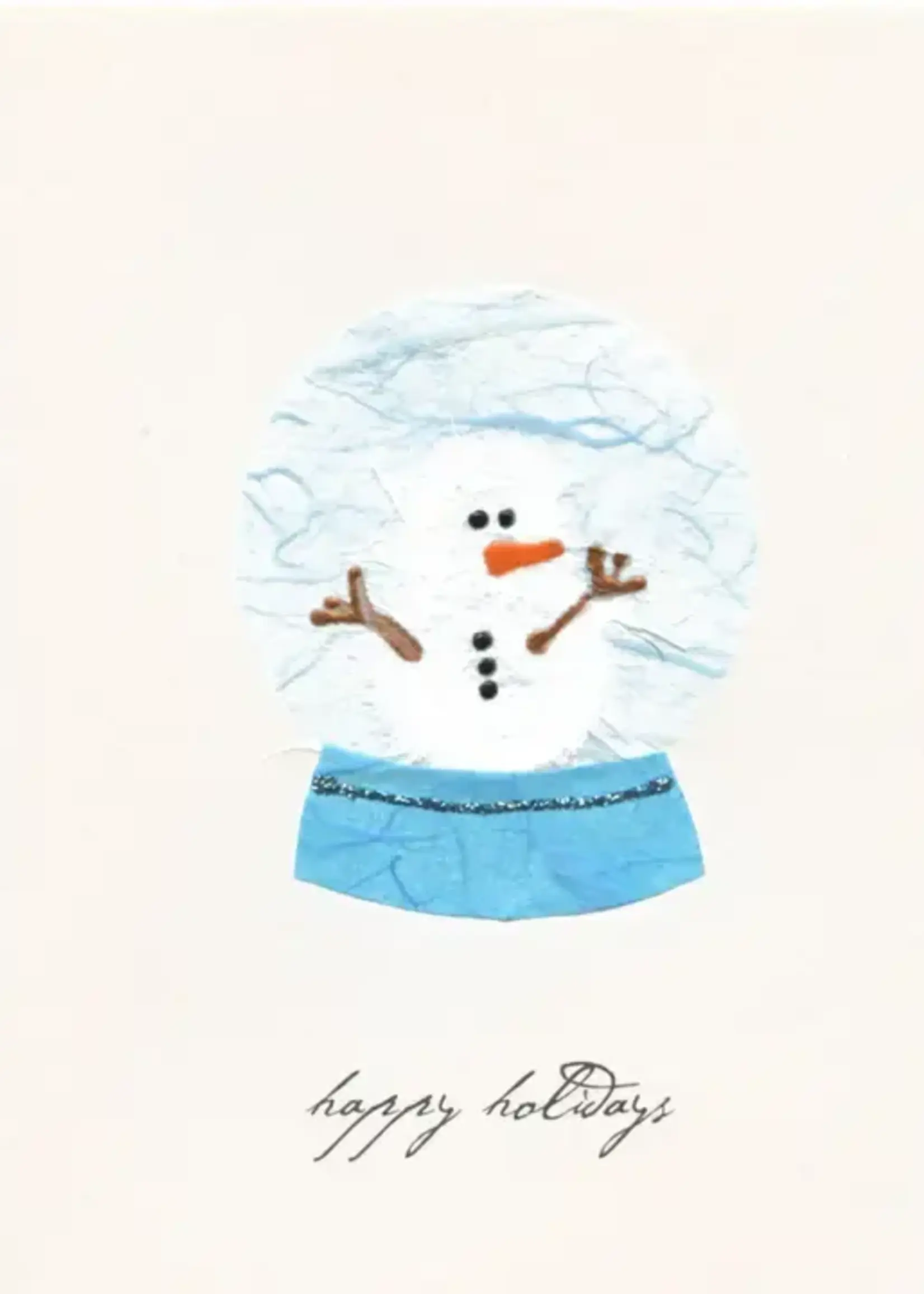 Flaunt Cards "Happy Holidays" Snowman in Globe