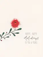 Flaunt Cards "Happy, Happy Holidays To You and Yours" Bird On Branch