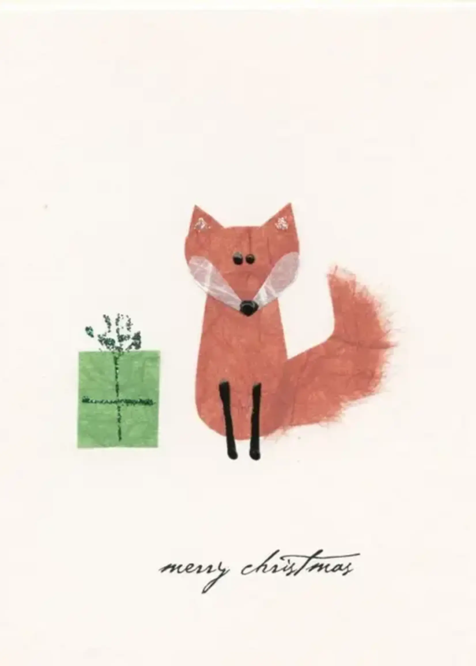 Flaunt Cards Merry Christmas Fox With Present