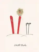 Flaunt Cards Winter Wishes - Bird On Skis