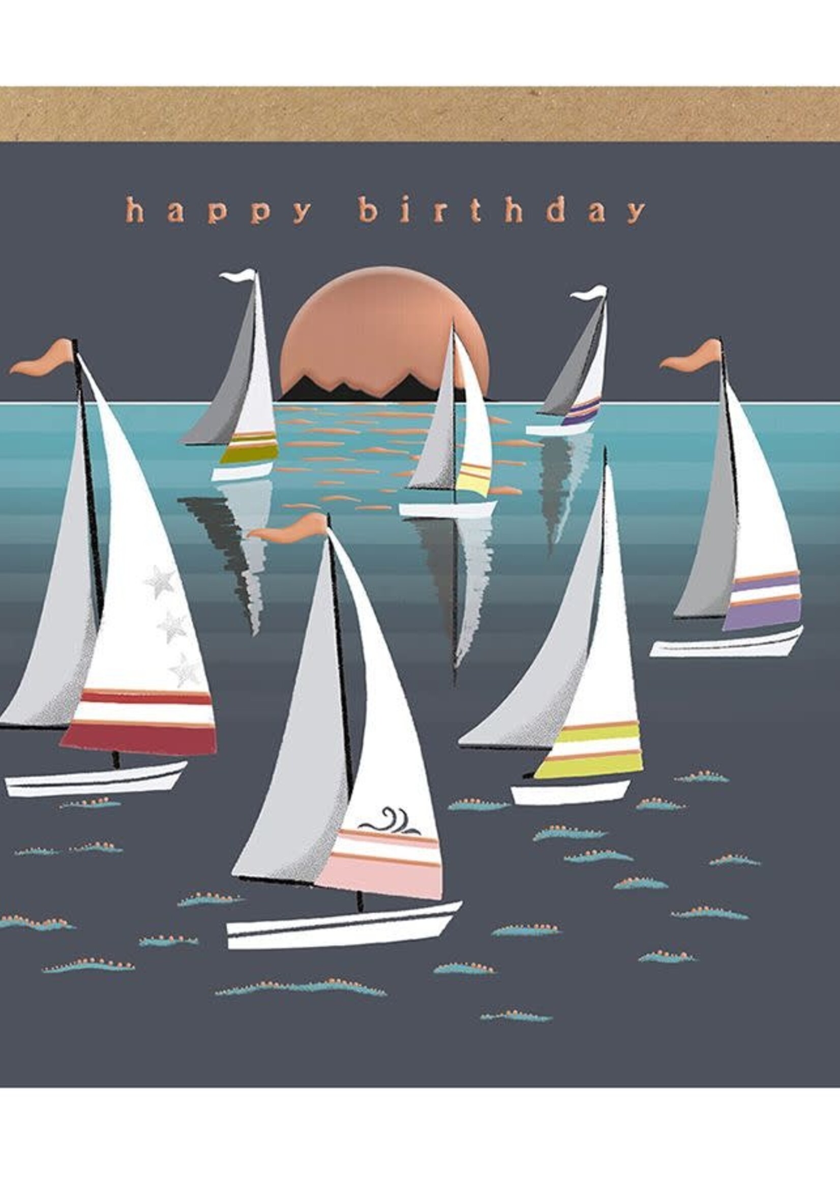 Happy Birthday - Sailboats