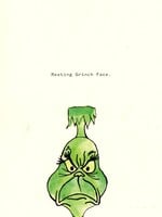 spaghetti & meatballs Resting Grinch Face