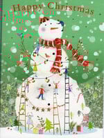 real and exciting Happy Christmas - Snowman