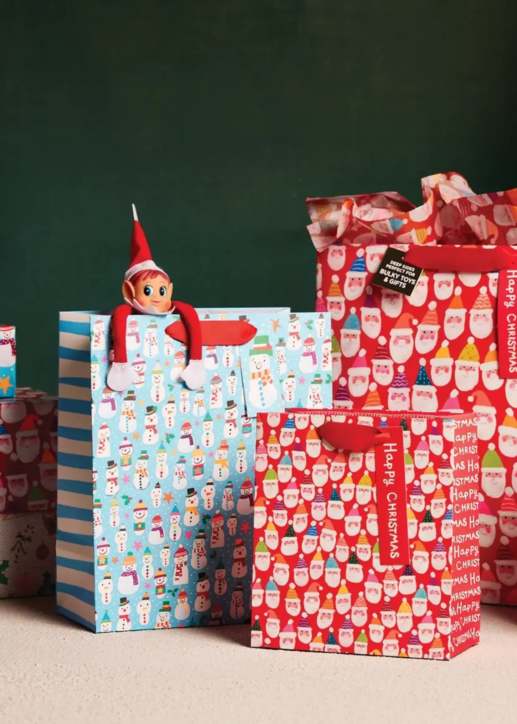 glick Holiday Gift Bag - Snowmen (Medium)