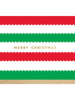 Merry Christmas Scalloped Stripe