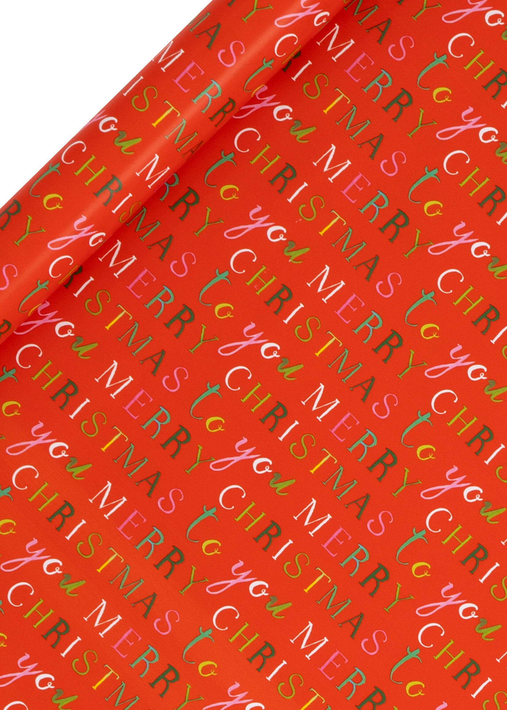 glick Holiday Roll Wrap - Red Merry Christmas