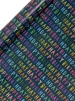 glick Happy Birthday Navy - Gift Wrap