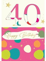 40 Happy Birthday- Pink