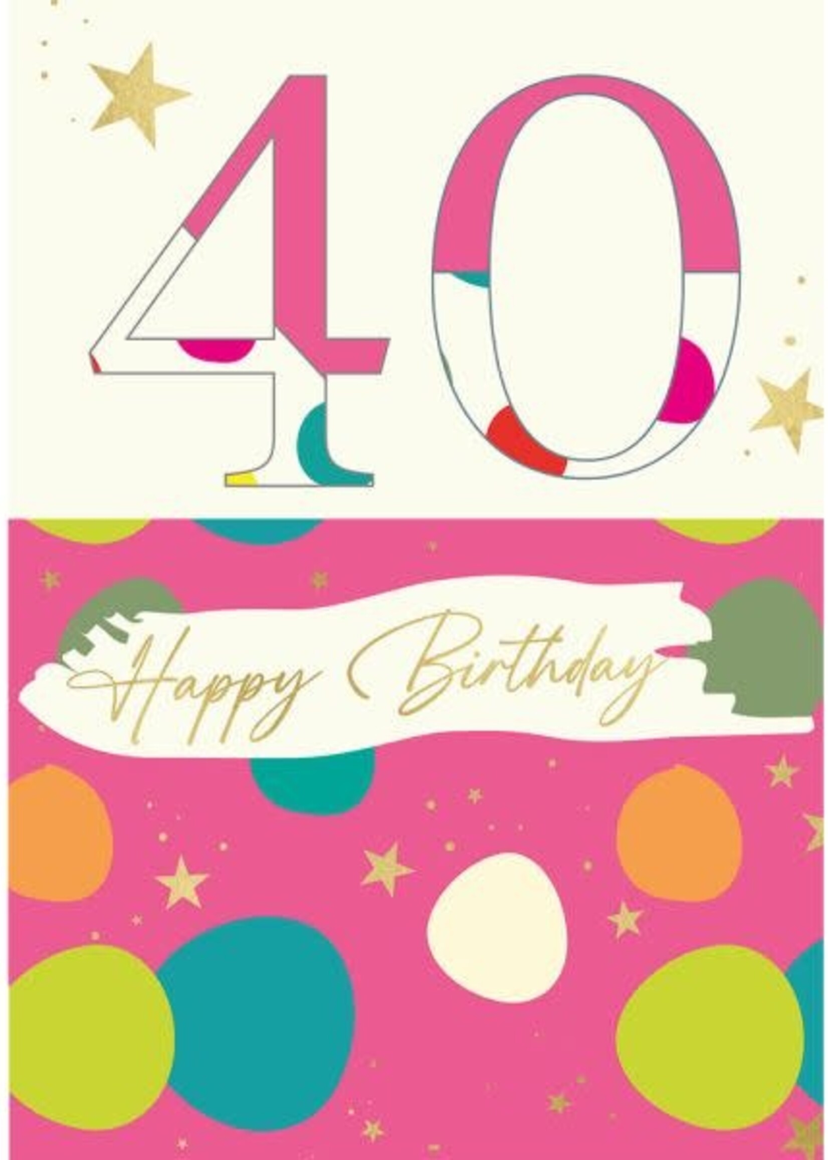 40 Happy Birthday- Pink