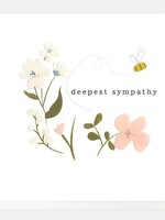 Deepest Sympathy ~ Flowers and Bee