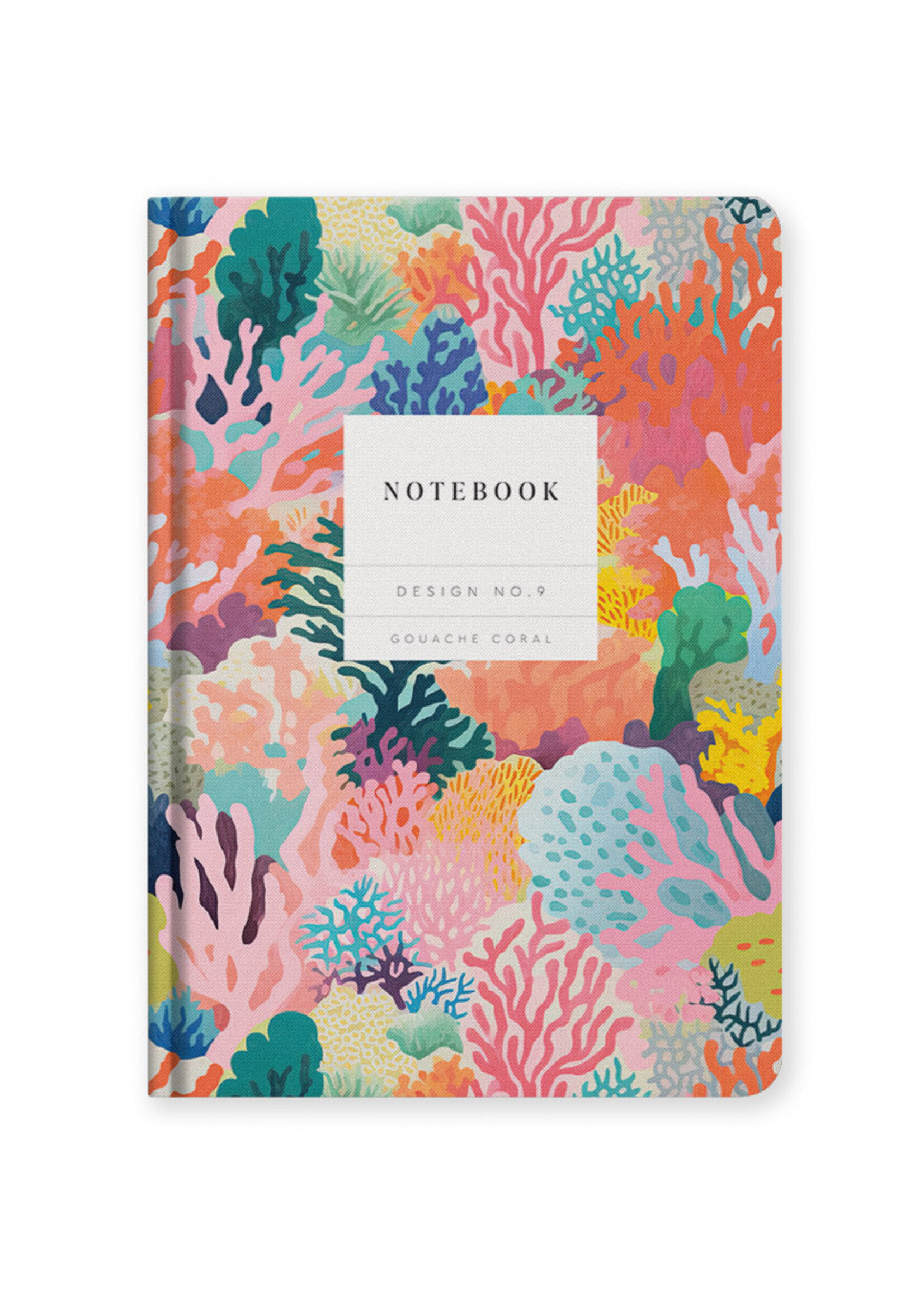 Design No.9 Gouache Coral Notebook