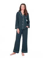 Latte Love Pyjama Set - Dark Green Dots