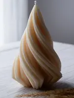 Wave Twirl Tree Candle - large