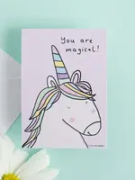 Mini  Flat Valentine's Day Cards - Unicorns