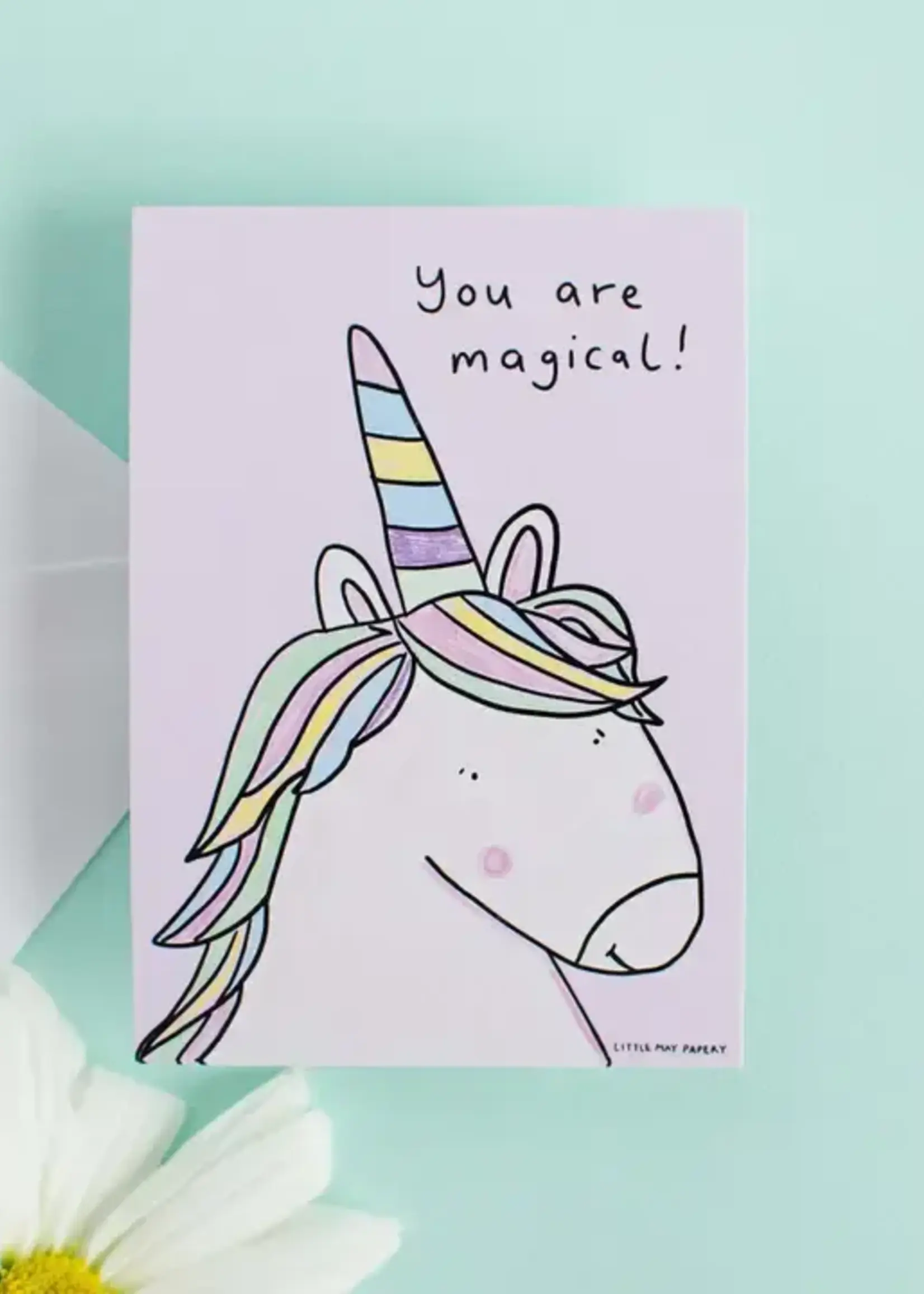 Mini  Flat Valentine's Day Cards - Unicorns