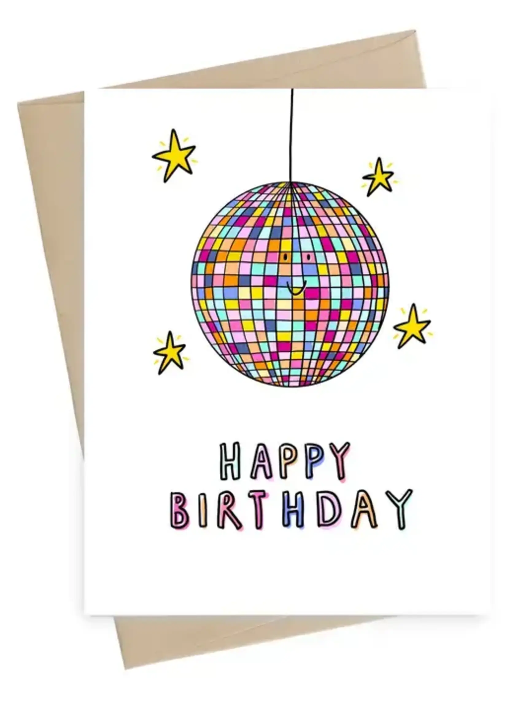 Mirrorball Birthday Card - Happy Birthday!