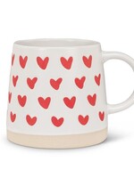 Wide Base Mug with Hearts