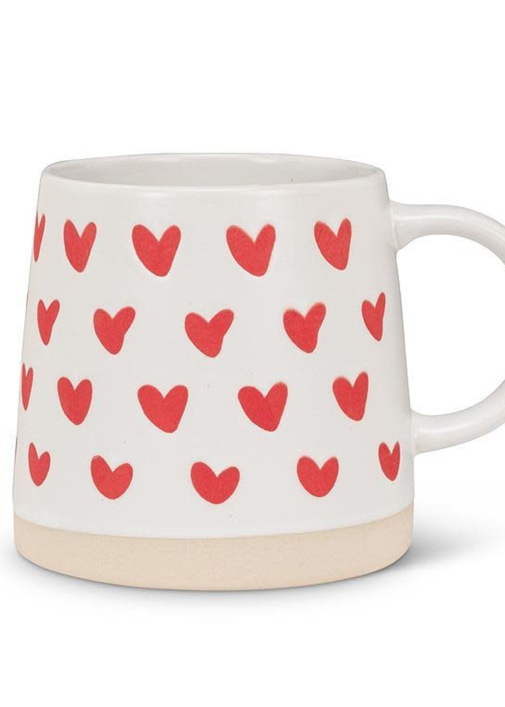 Wide Base Mug with Hearts